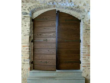 Arched entry door - Arched exterior oak entry door by CARMINATI SERRAMENTI - view 2